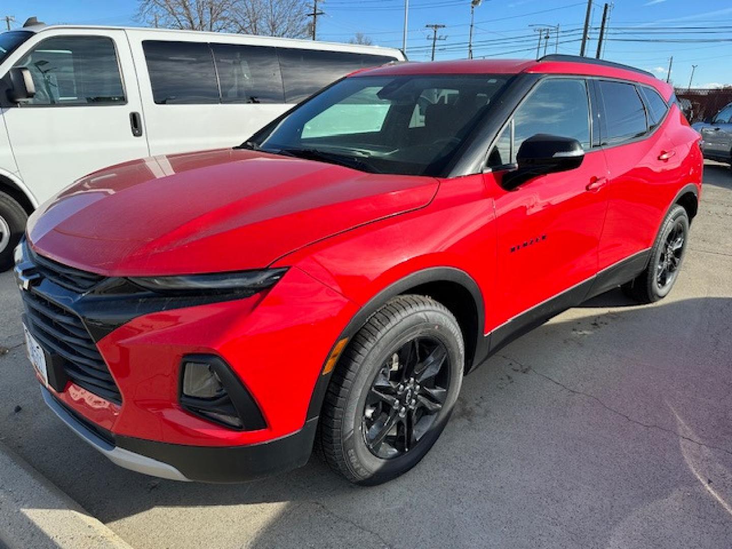 2022 Red /Charcoal Chevrolet Blazer 2LT AWD (3GNKBHR41NS) with an 2.0L L4 DOHC 16 TURBO engine, 9A transmission, located at 3200 1st Avenue North, Billings, MT, 59101, (406) 245-9055, 45.779270, -108.510742 - New Style Chevrolet Blazer 4X4 SUV Available for Purchase or Rent. Power Windows, Power Door Locks, Power Seat, Tilt Steering Column, Cruise Control, Factory LT Color Enhanced Wheels, Low Mileage & Super Fun to Drive! Auto Brokers of Montana/AA&A Auto Rental/Fox Car Rental Billings - Photo#0
